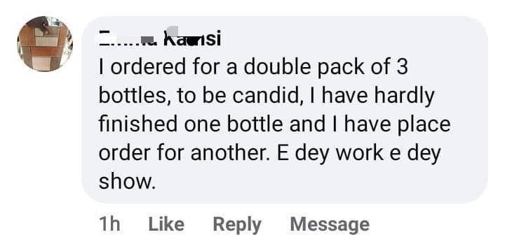 Customer testimonial screenshot